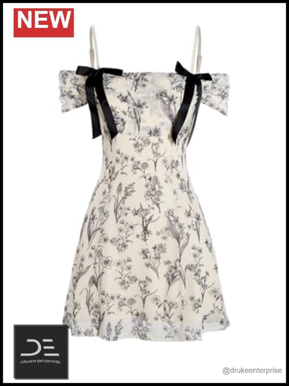 Fairycore Off Shoulder Mini Dress A-Line Floral Brunch